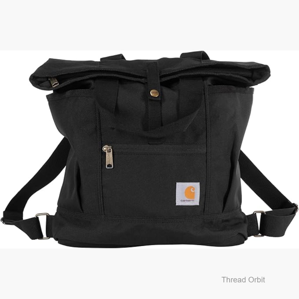 Convertible Backpack Tote With Laptop Sleeve, Durable Water-Resistant Polyester